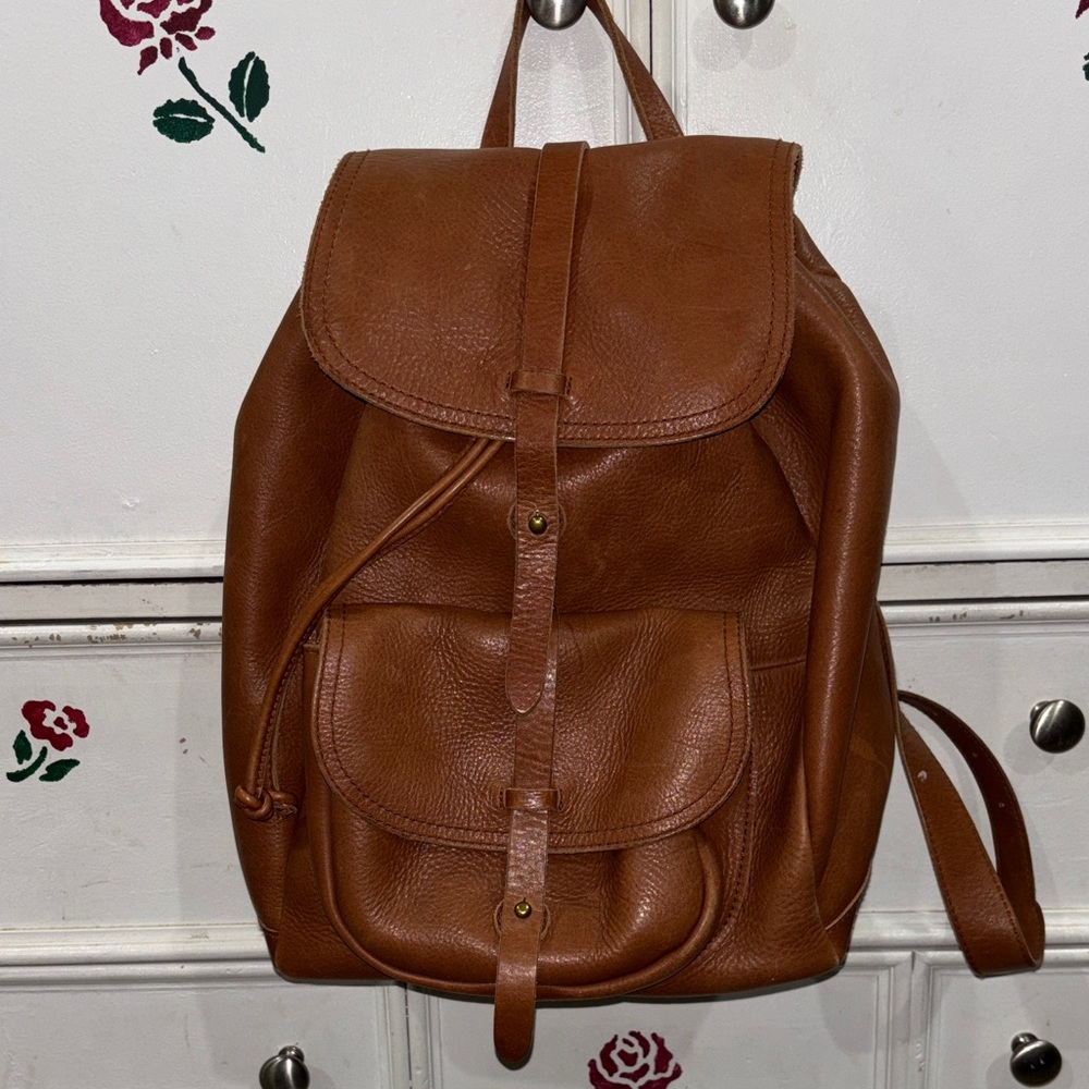 Madewell Brown Leather Backpack